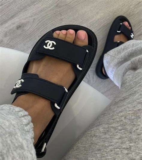 how to spot fake chanel sandals|chanel velcro dad sandals.